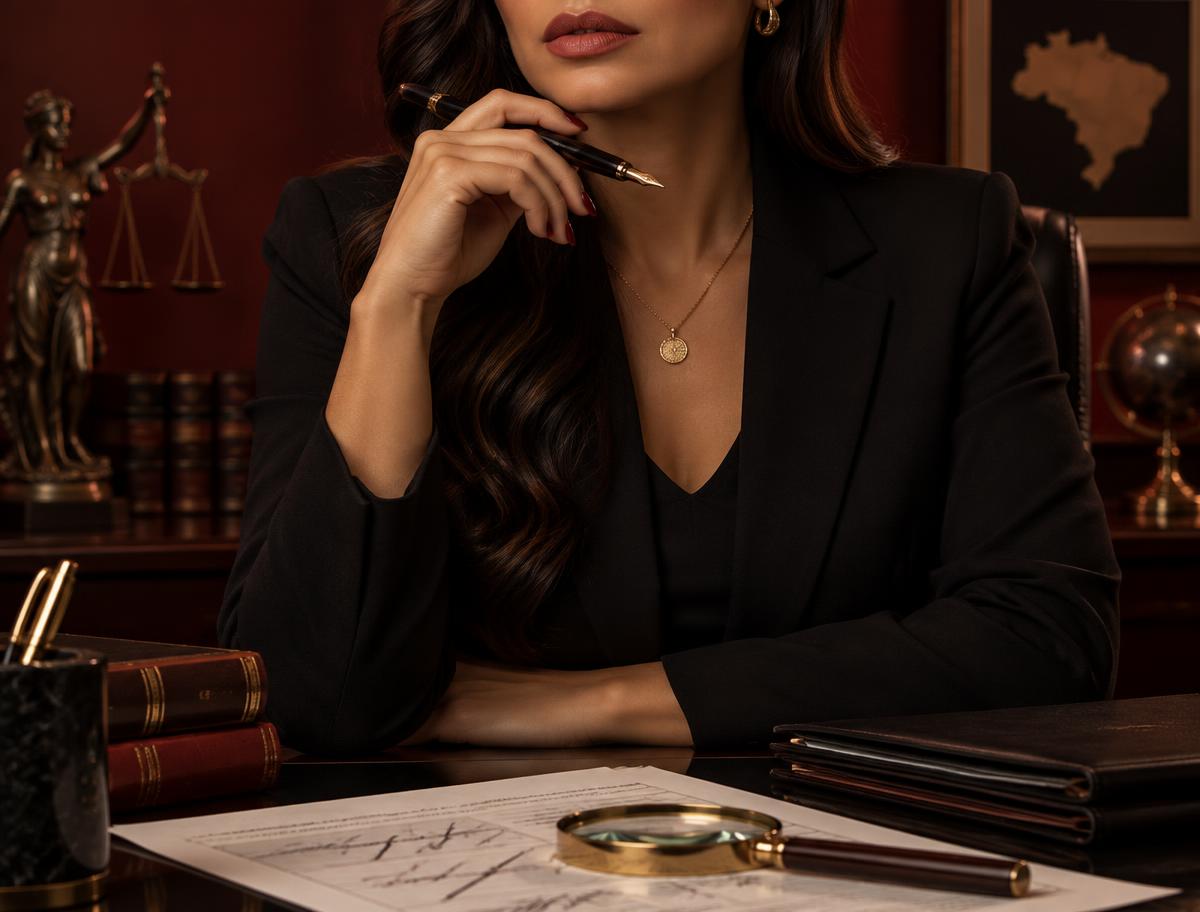 Thamires Miranda em seu escritório